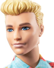 Load image into Gallery viewer, Barbie Ken Fashionistas Doll #152 with Sculpted Blonde Hair Wearing Blue Tropical-Print Shirt, Coral Shorts, White Shoes &amp; White Sunglasses, Toy for Kids 3 to 8 Years Old