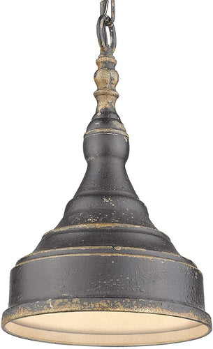 Golden Lighting 0806-S ABI Keating Mini Pendant, Black