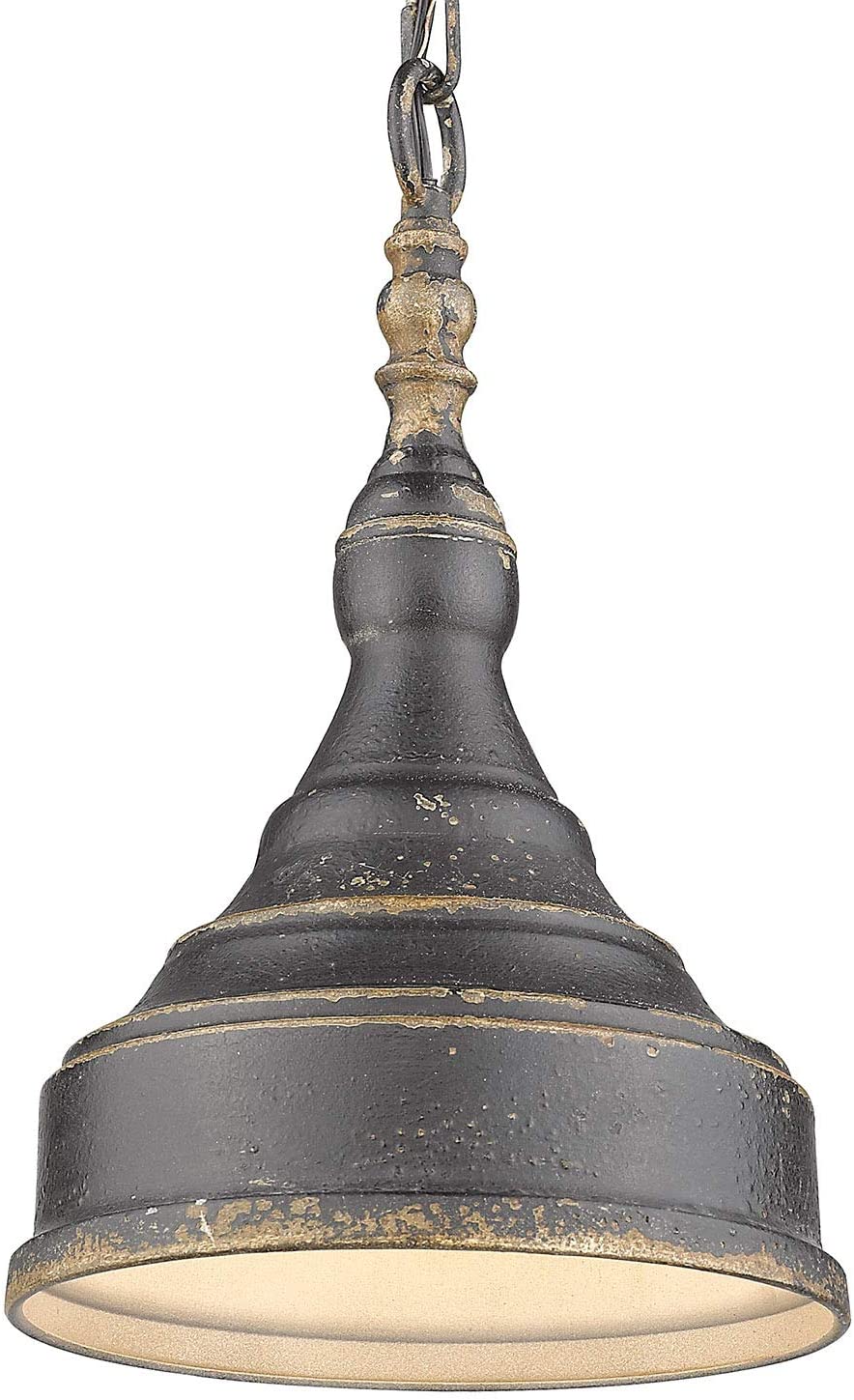 Golden Lighting 0806-S ABI Keating Mini Pendant, Black