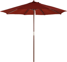 Load image into Gallery viewer, California Umbrella 9-Feet Polyester Pulley Lift System Wood Market Umbrella