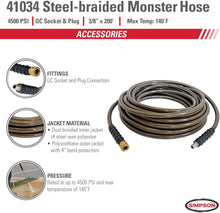 Load image into Gallery viewer, Simpson Cleaning 41028 3/8-Inch by 50-Foot 4500 PSI Cold Water Replacement/Extension Hose for Gas Pressure Washers