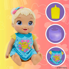 Load image into Gallery viewer, Baby Alive Baby Grows Up (Happy) - Happy Hope or Merry Meadow, Growing and Talking Baby Doll, Toy with 1 Surprise Doll and 8 Accessories