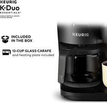 Load image into Gallery viewer, Keurig K-Duo Coffee Maker, Single Serve and 12-Cup Carafe Drip Coffee Brewer, Compatible with K-Cup Pods and Ground Coffee, Black