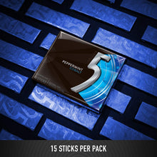 Load image into Gallery viewer, 5 Gum Peppermint Cobalt Sugarfree Gum, 15 Piece (10 Pack)