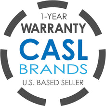 Load image into Gallery viewer, CASL Brands Heavy-Duty Rolling Snow Pusher with 6-Inch Polypropylene Wheels and Adjustable Aluminum Handle - Wheeled Snow Plow-Style Back Saver Snow Shovel - 26-Inch Blade