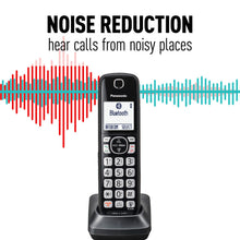 Load image into Gallery viewer, PANASONIC Link2Cell Bluetooth Cordless Phone System with Voice Assistant, Call Blocking and Answering Machine. DECT 6.0 Expandable Cordless System - 5 Handsets - KX-TGF575S (Silver)