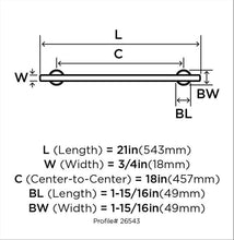 Load image into Gallery viewer, Amerock Arrondi Collection 18-Inch Towel Bar