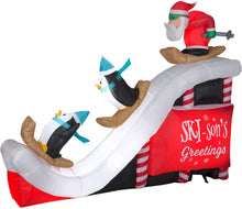 Load image into Gallery viewer, Gemmy 9&#39; Airblown Inflatable Santa Ski Scene