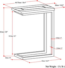 Load image into Gallery viewer, Simpli Home Skyler Solid Mango Wood and Metal