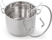 Load image into Gallery viewer, McSunley 620 Medium Stainless Steel Prep N Cook Water Bath Canner, 21.5 Quart, Silver