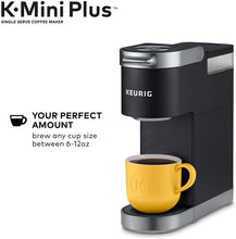 Load image into Gallery viewer, Keurig K-Mini Plus Coffee Maker, Single Serve K-Cup Pod Coffee Brewer, Comes With 6 to 12 oz. Brew Size, K-Cup Pod Storage, and Travel Mug Friendly