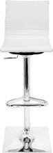 Load image into Gallery viewer, WOYBR Pu Leather, Chrome Master Barstool, 46" x 15.5" x 18", White