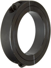 Load image into Gallery viewer, Climax Metal 2C-093 Steel Two-Piece Clamping Collar, Black Oxide Plating, 15/16&quot; Bore Size, 1-3/4&quot; OD, With 1/4-28 x 5/8 Set Screw