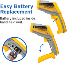 Load image into Gallery viewer, Etekcity Infrared Thermometer 1025D (Not for Human) Dual Laser Temperature Gun-58℉~1022℉ (-50℃~550℃) with Adjustable Emissivity, Non-Contact Voltage Tester (NCV), Standard Size, Yellow &amp; Gray