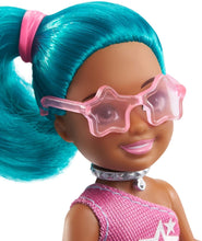 Load image into Gallery viewer, Barbie Chelsea Can Be Playset with Blue Hair Chelsea Rockstar Doll (6-in/15.24-cm), Guitar, Microphone, Headphones, 2 VIP Tickets, Star-Shaped Glasses, Great Gift for Ages 3 Years Old &amp; Up
