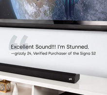 Load image into Gallery viewer, Polk Audio SIGNA S2 Ultra-Slim Universal TV Sound Bar with Wireless Subwoofer, Bluetooth Enabled Music Streaming, Black