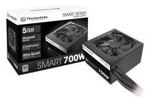 Load image into Gallery viewer, Thermaltake Smart 700W 80+ White Certified PSU, Continuous Power with 120mm Ultra Quiet Fan, ATX 12V V2.3/EPS 12V Active PFC Power Supply PS-SPD-0700NPCWUS-W