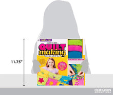 Load image into Gallery viewer, Made By Me Easy to Knot Quilt Making Kit by Horizon Group USA, No Sewing, No Cutting, 59 in. x 39 in. Fleece Blanket, Pre-Cut Squares &amp; Felt Decals (57964F)