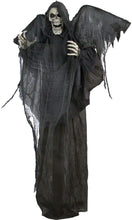 Load image into Gallery viewer, Haunted Hill Farm HHWINGSKEL-2FLSA Life-Size Animatronic Reaper, Indoor/Outdoor Halloween Decoration, Multi