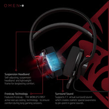 Load image into Gallery viewer, OMEN by HP Mindframe PC Gaming Headset with World's First FrostCap Active Cooling Technology (black)