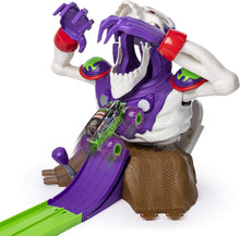 Load image into Gallery viewer, Monster Jam, Grim Takedown Playset with Lights &amp; Sounds, Featuring Exclusive 1: 64 Scale Die-Cast Grave Digger Monster Truck