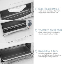 Load image into Gallery viewer, Elite Gourmet Personal 2 Slice Countertop 15 Minute Timer Toaster Oven, Broil, Toast, ETO-224