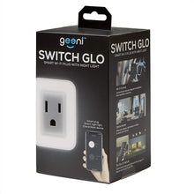 Load image into Gallery viewer, Geeni Switch Glo Square Smart Nightlight + Smart Plug, White, No Hub Required, Works with Alexa, Google Assistant and Microsoft Cortana