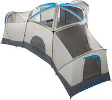 Load image into Gallery viewer, Spacious Family Sized 16-Person Weather Resistant Ozark Trail 23.5' x 18.5' Cabin Camping Tent, Gray and Blue