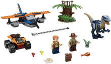 Load image into Gallery viewer, LEGO Jurassic World Velociraptor: Biplane Rescue Mission 75942, Dinosaur Toy for Preschool Kids, Featuring a Buildable Plane Toy, Posable Velociraptor, and Baby Raptor Delta, New 2020 (101 Pieces)