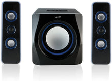 Load image into Gallery viewer, iLive Bluetooth Speaker System with Built-In Subwoofer, 7.28 x 8.86 x 7.28 Inches, Black (iHB23B)
