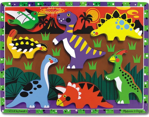 7 Pack MELISSA & DOUG DINOSAUR CHUNKY PUZZLE