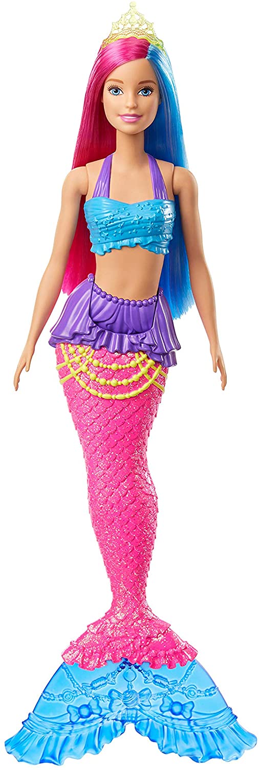 Barbie Dreamtopia Mermaid Doll, 12-inch, Pink and Blue Hair