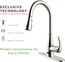 Load image into Gallery viewer, Bio Bidet FLOW Motion Sensor Kitchen Faucet, Brushed Nickel