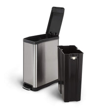 Load image into Gallery viewer, Home Zone Stainless Steel Kitchen Trash Can with Semi-Round Design and Step Pedal