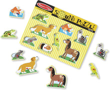 Load image into Gallery viewer, Melissa &amp; Doug Pets Sound Puzzle - Wooden Peg Puzzle With Sound Effects (8 pcs)