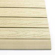 Load image into Gallery viewer, NewTechWood US-QD-SF-ZX-SD 1/6 x 1 ft. Quick Composite Deck Tile Straight Trim in Sahara Sand (4-Pieces/Box)