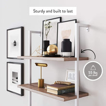 Load image into Gallery viewer, Nathan James Theo 5-Shelf Wood Ladder Bookcase