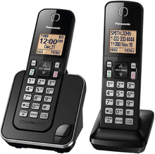 Load image into Gallery viewer, PANASONIC Expandable Cordless Phone System with Amber Backlit Display and Call Block