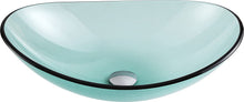 Load image into Gallery viewer, Tempered Glass Vessel Sink with Single Hole Single Handle Faucet - Lustrous Green - Major Series LSAZ076-097B - ANZZI