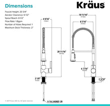 Load image into Gallery viewer, Kraus Britt Commercial Style Kitchen Purita Water Filter Faucet Combo