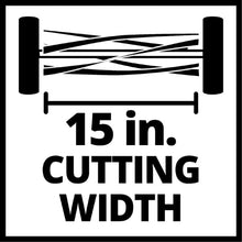 Load image into Gallery viewer, Einhell GE-HM 38 S-F Adjustable Handlebar, Extra-Large Wheels and Roller Bar