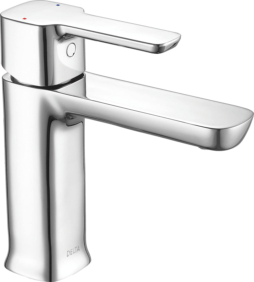 Delta Faucet Modern Single-Handle Bathroom Faucet with Drain Assembly, Chrome 581LF-PP