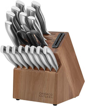 Load image into Gallery viewer, Chicago Cutlery Insignia Guided Grip 18-Piece knife set with block