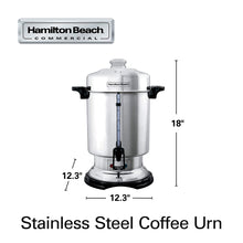 Load image into Gallery viewer, Hamilton Beach Commercial Stainless Steel Coffee Urn, 60 Cup Capacity D50065