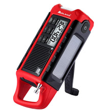 Load image into Gallery viewer, Midland - ER210, Emergency Compact Crank Weather AM/FM Radio - Multiple Power Sources, SOS Emergency Flashlight, NOAA Weather Scan + Alert, Smartphone/Tablet Charger (Red/Black)