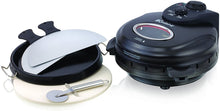 Load image into Gallery viewer, Euro Cuisine PM600 Crispy Crust 12&quot; Rotating Pizza Maker with Stone &amp; Baking Pan, Counter Top, Black