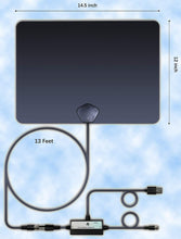 Load image into Gallery viewer, HTV 4K HDTV TV Antenna 150 Miles Range Indoor Digital TV Antennas with Signal Amplifier Booster Support 4K 1080P 16Ft Coaxial Cable UHF VHF, TV Antennas for Digital TV Indoor, Best One 2019 White