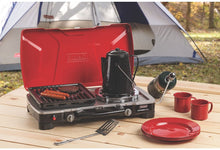 Load image into Gallery viewer, Coleman Hyperflame Fyresergeant 2 Burner 3-IN-1 Propane Stove , Red