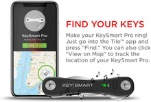 Load image into Gallery viewer, KeySmart Pro - Key Holder w LED Light &amp; Tile Smart Technology (up to 10 Keys)