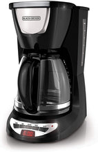 Load image into Gallery viewer, Black &amp; Decker DCM100B 12-Cup Programmable Coffeemaker with Glass Carafe, Black